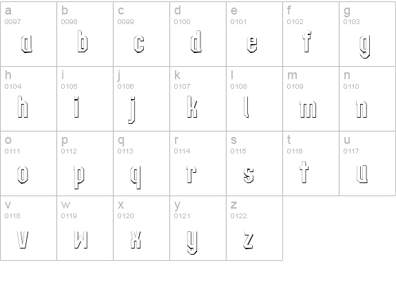 a_Technics3D DemiBold lowercase a-z preview