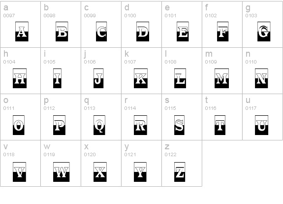 a_TrianglerCmB&W lowercase a-z preview