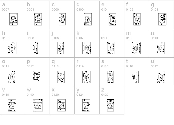a_TrianglerCmInkBl lowercase a-z preview