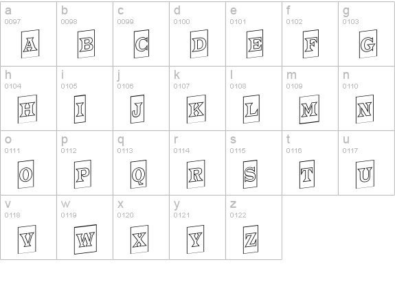 a_TrianglerCmOtlUp lowercase a-z preview