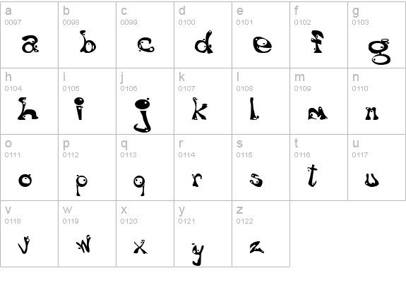 AajaxSurrealFreak lowercase a-z preview