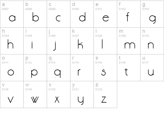 Aase Regular lowercase a-z preview