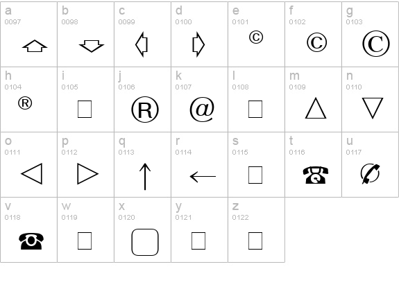 Abacus One SSi lowercase a-z preview