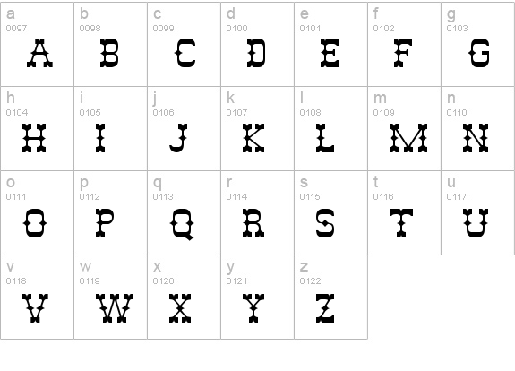 ABANAN Regular lowercase a-z preview