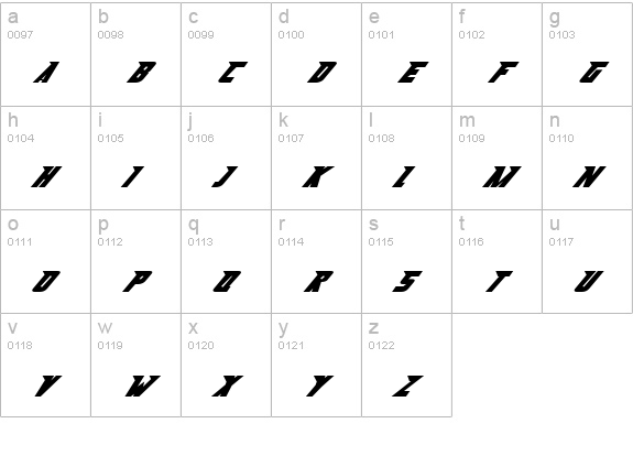 Abberancy lowercase a-z preview