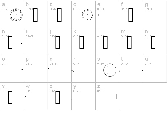 AbcClocks lowercase a-z preview