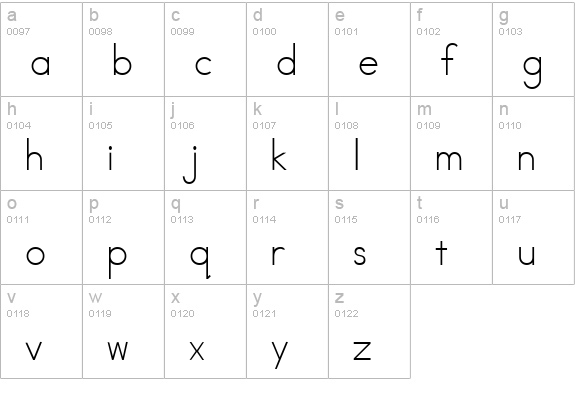AbcDomino lowercase a-z preview