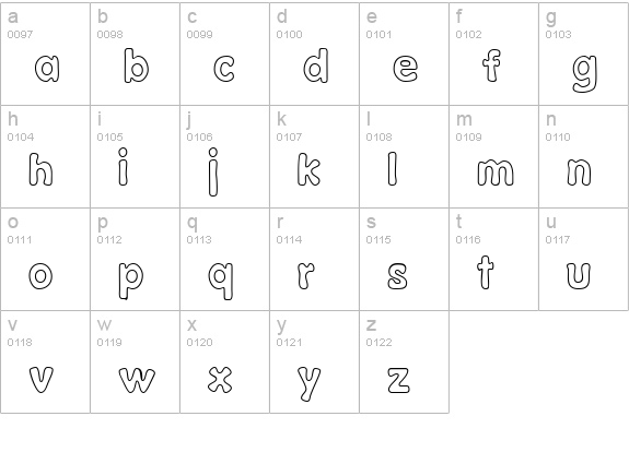 AbcHeadlines lowercase a-z preview