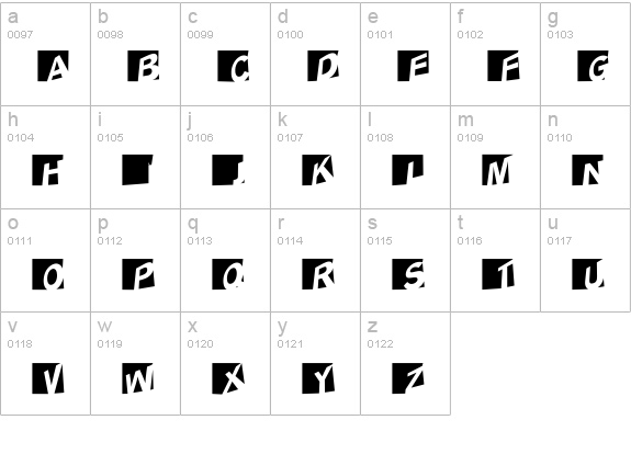 ABCLogosXYZCrazy-Oblique lowercase a-z preview