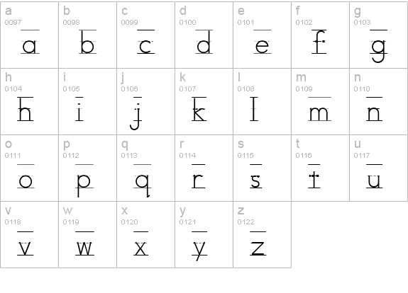 AbcPrintLined lowercase a-z preview