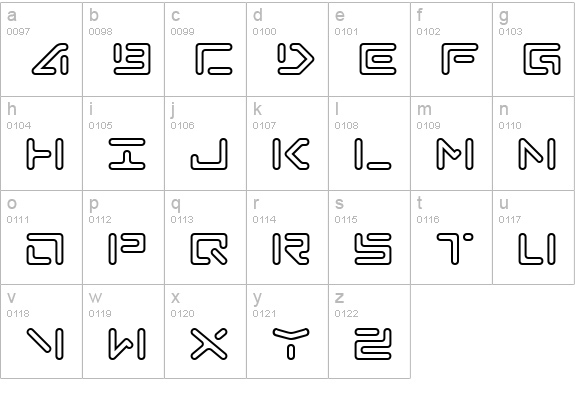 Abduction II lowercase a-z preview