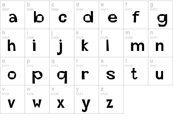 Abierta lowercase a-z preview