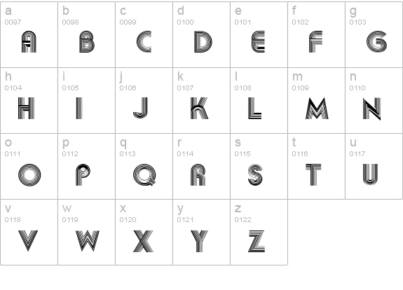 ABIGIL Regular lowercase a-z preview