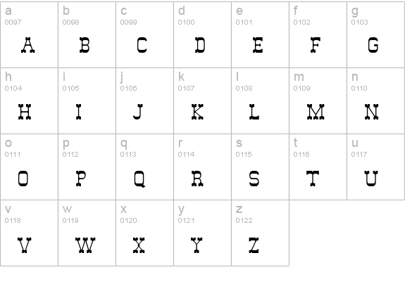 Abilene-Normal lowercase a-z preview