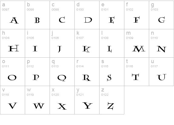 Ablefont lowercase a-z preview