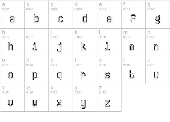 ABS9 lowercase a-z preview