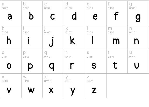Abscissa Bold lowercase a-z preview