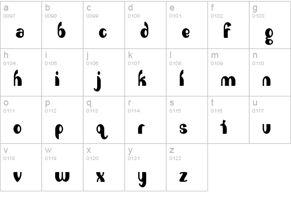 Absolution lowercase a-z preview