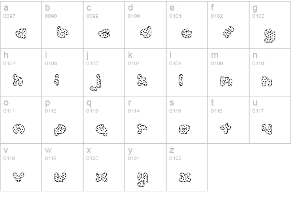 Accent Cookie Dough lowercase a-z preview