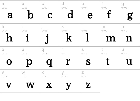 AccoladeSerial-Bold lowercase a-z preview