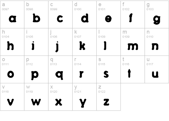 AchillesBlur-Black lowercase a-z preview