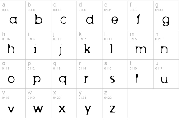 AchillesBlurLight-Regular lowercase a-z preview