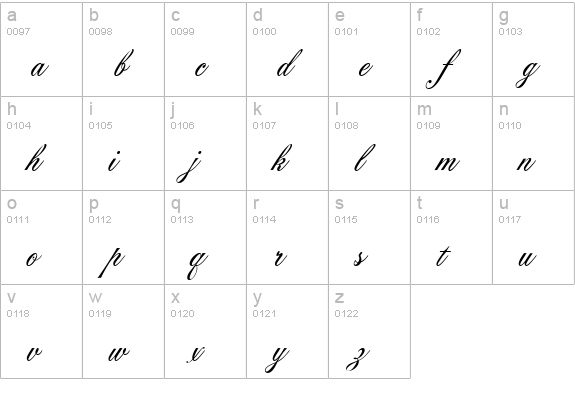 AcroterionJF lowercase a-z preview