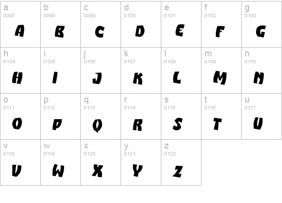 ActionPacked lowercase a-z preview