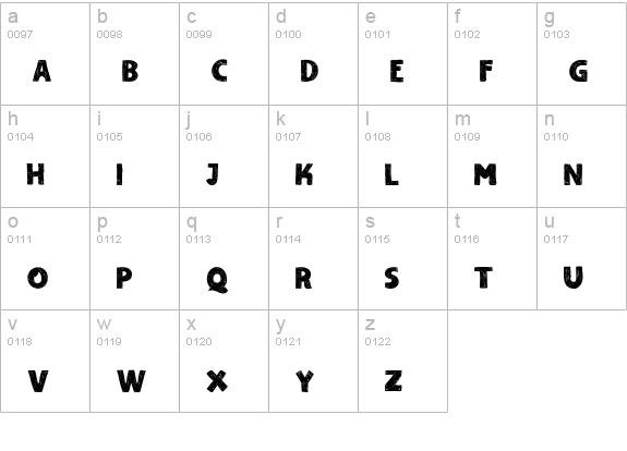 Adelard lowercase a-z preview