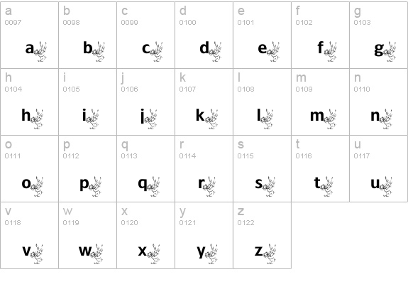 ADFBEasterBunny lowercase a-z preview