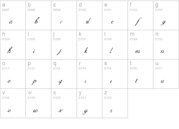 AdineKirnberg Regular lowercase a-z preview