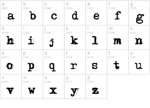 Adler lowercase a-z preview