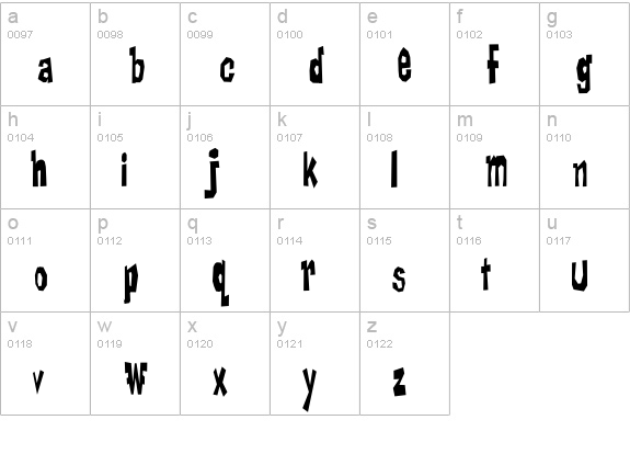 AdLib lowercase a-z preview