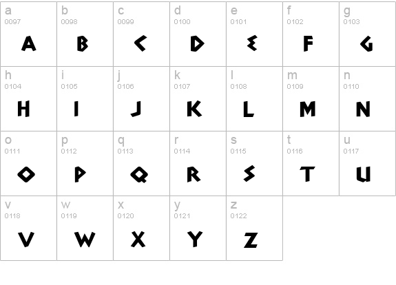Adonais Regular lowercase a-z preview