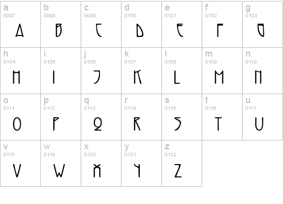 Adresackâ„¢ lowercase a-z preview