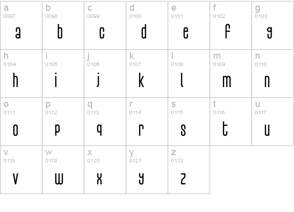 AdultometricProBold lowercase a-z preview