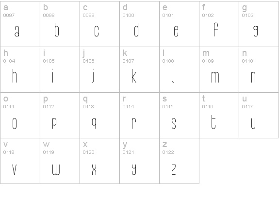 AdultometricProLight lowercase a-z preview