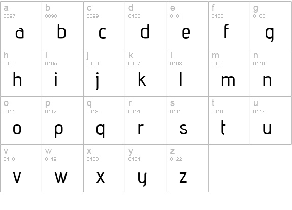 advent Extra Bold lowercase a-z preview