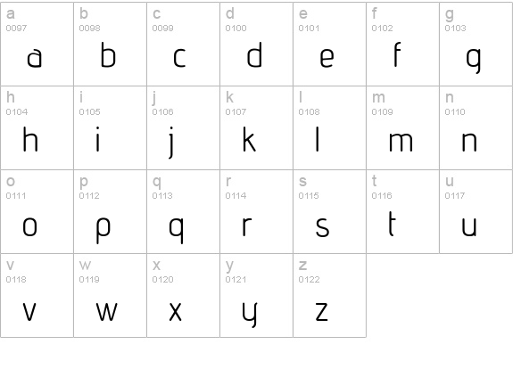 advent Rounded lowercase a-z preview