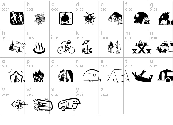 AEZ camping lowercase a-z preview