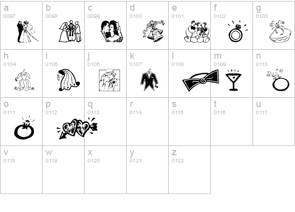 AEZ wedding dings lowercase a-z preview