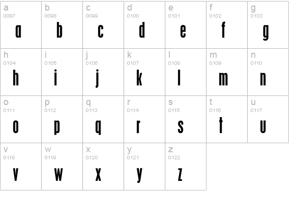 AFCamberwell-One lowercase a-z preview
