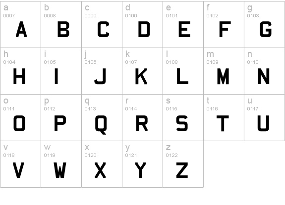AFCarplates lowercase a-z preview
