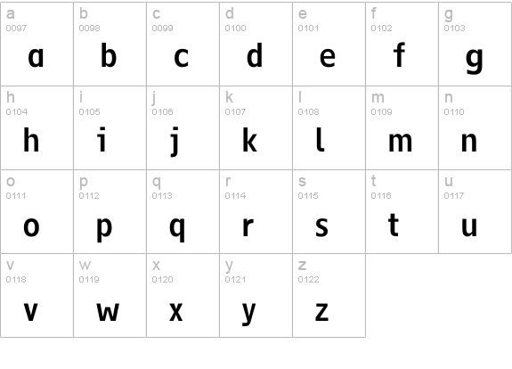 AFInterface-Two lowercase a-z preview