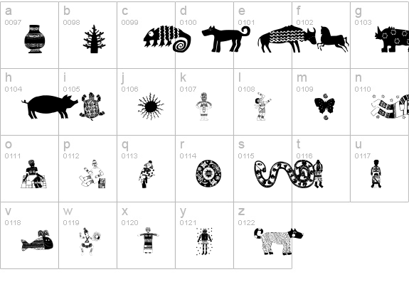 Africain lowercase a-z preview