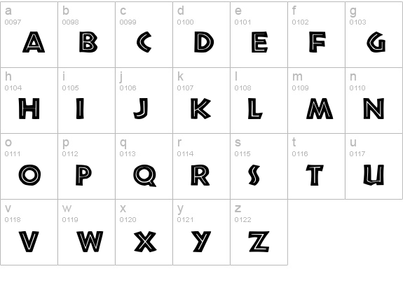 African lowercase a-z preview