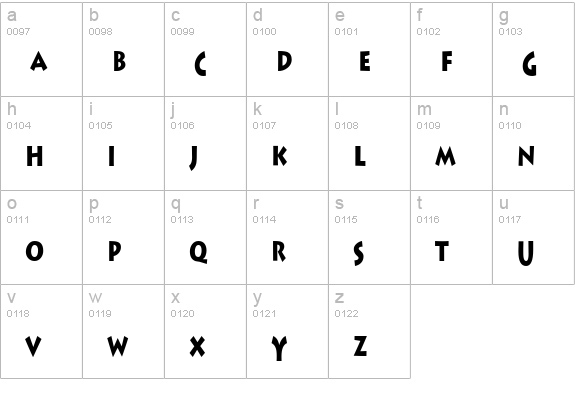 Afrika T Ubuntu lowercase a-z preview