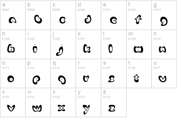 AfroditeKATEF-Funky lowercase a-z preview