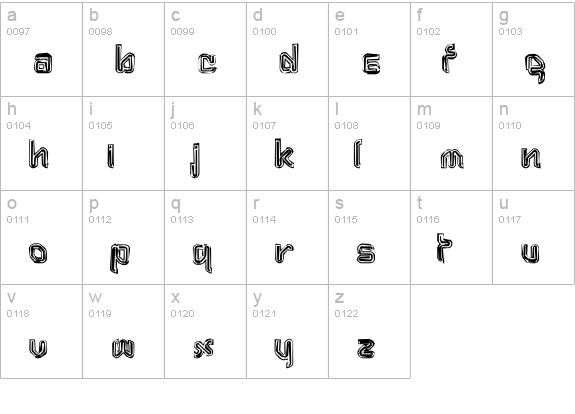 Aftermath lowercase a-z preview