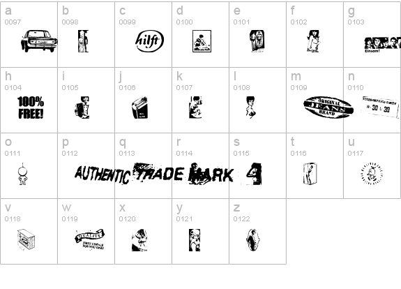 AfterMidnightSaleJunk lowercase a-z preview